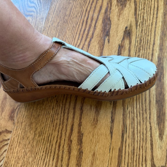 Pikolinos size 38 (8), white and cognac - Picture 6 of 7